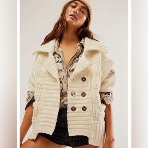 We the Free Heirloom Collection for Free People Shelby Vest-Vanilla Ice